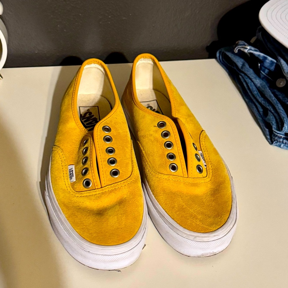 Scotch guard Yellow Vans